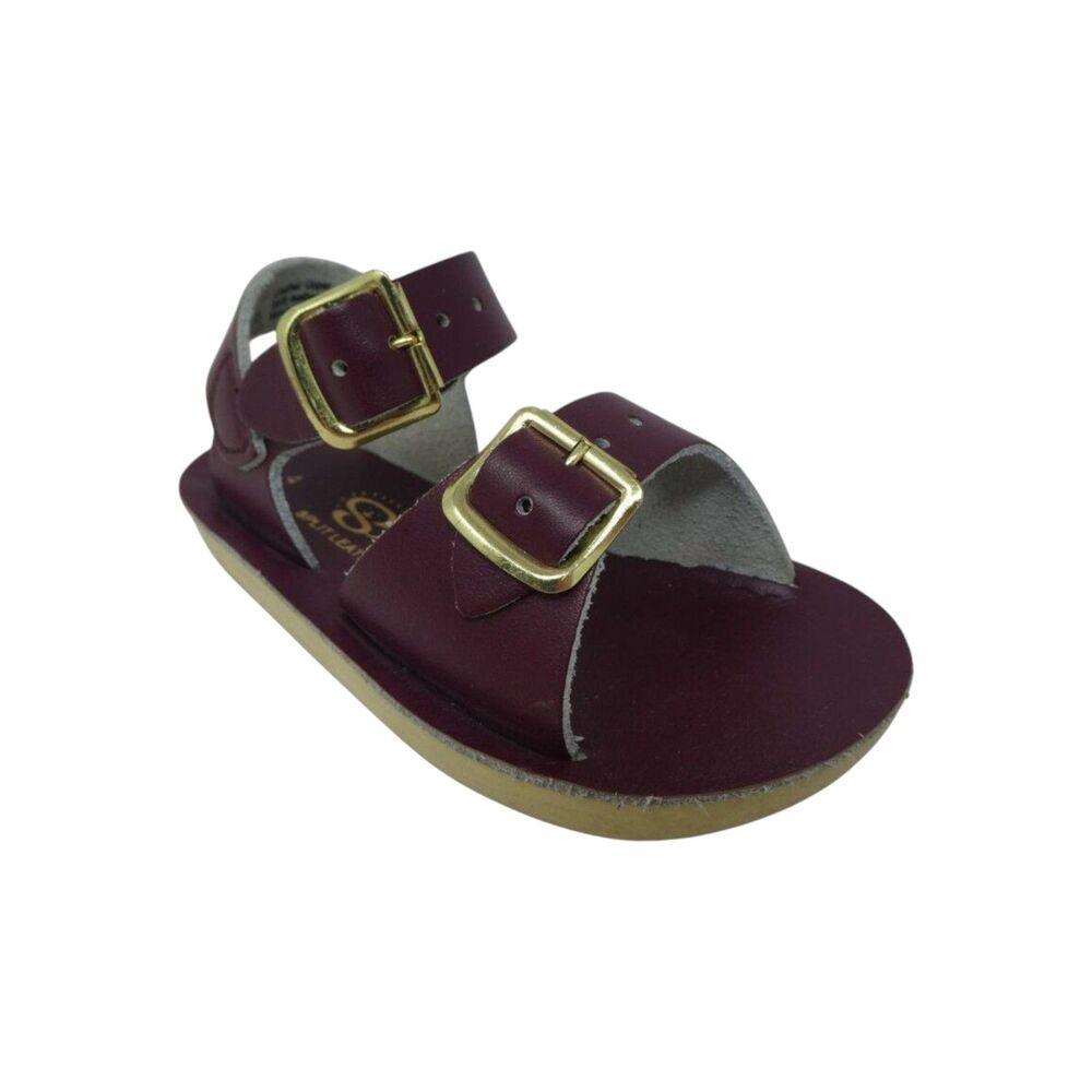 Salt Water Kids Surfer Red Leather Open Toe Baby Sandals Toddler 4